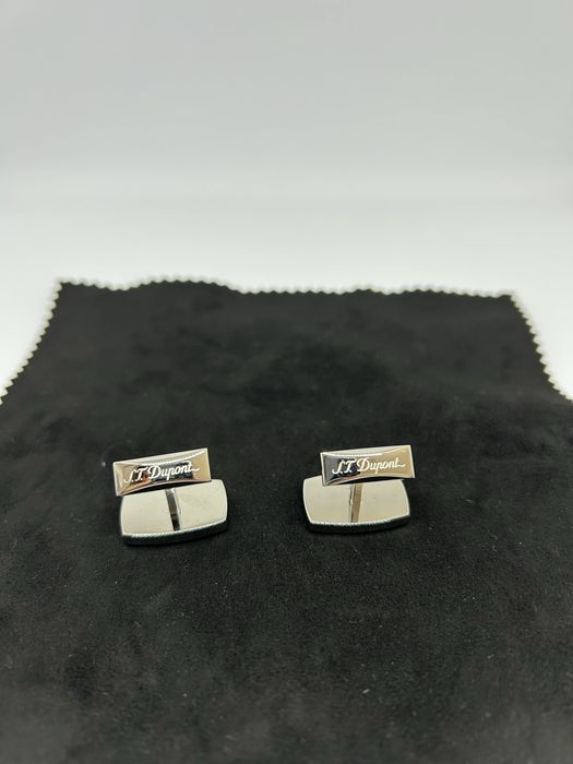 S.T. Dupont Butoni/Cufflinks Etiquette Black Alligator originali