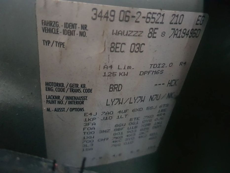 Usa fata dreapta/ Usa spate dreapta/Usa fata stanga/Usa spate stanga AUDI A4 B7 BERLINA