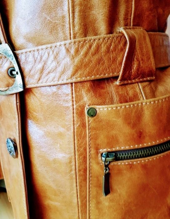 Geaca piele naturala 100%,cognak,super model ,super calitate