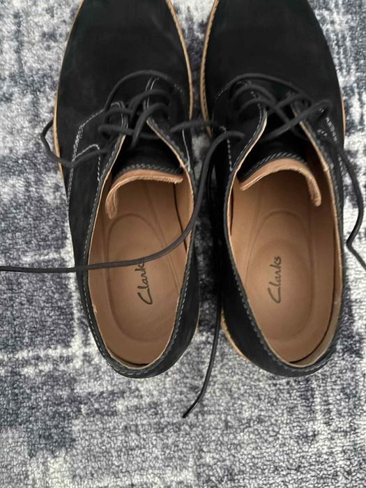 Черни велурени официални мъжки обувки