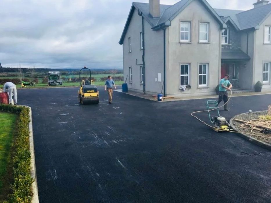 Асфальт төсеу,үйлерге