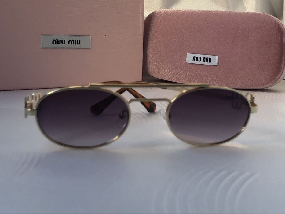 Дамски слънчеви елипса овални кафяви черно