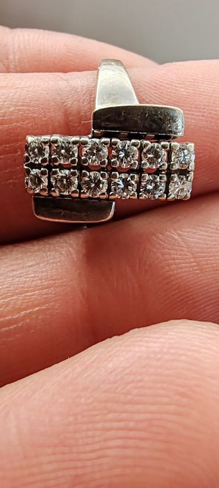 Inel damă cu diamante Aur 14k Gr 5,62 Ct 0,6 aprox M 55 cod unic 4428
