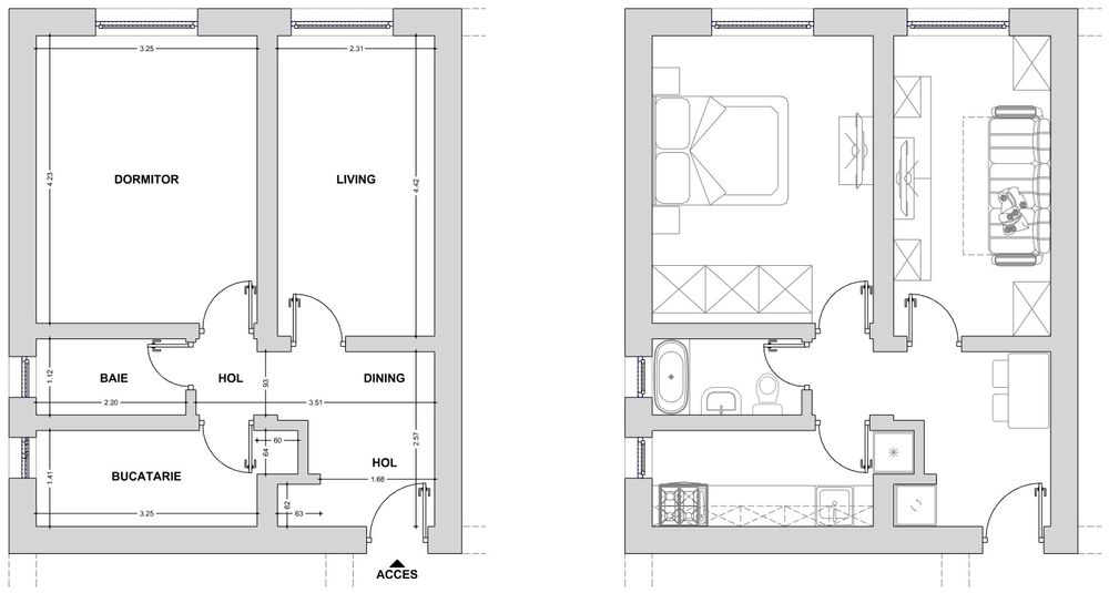 Închiriez apartament cu 2 camere decomandat în zona Neptun
