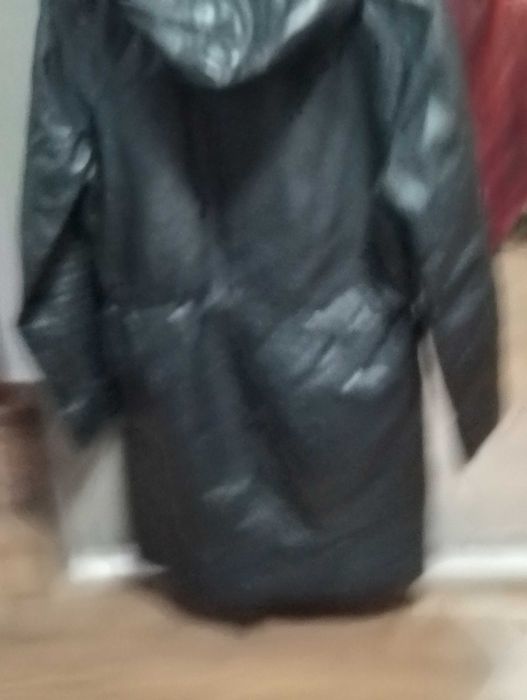 Естествена кожа чудесна  дамска зимна парка