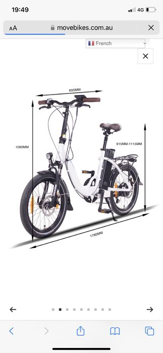 Bicicleta Electrica E bike 13ah NCM Paris Alb perlat