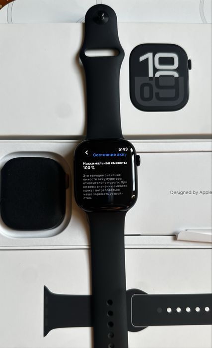 Apple watch 10/46 100% Jet Black