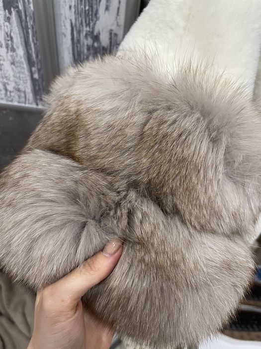 Палто с естествен косъм и алкантара НАЙ-ВИСОК КЛАС