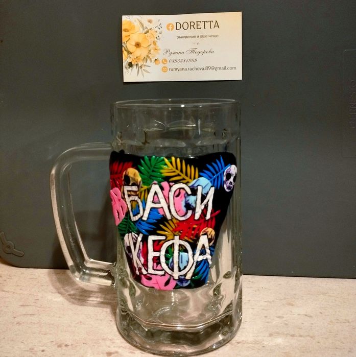 Чаши с декорация от полимерна глина