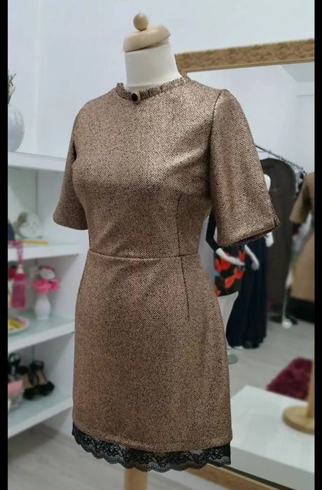 Rochie negru/auriu 38