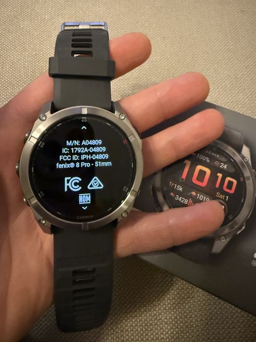 Ceas Garmin Fenix 8 Pro 51 mm Titanium Sapphire full box, NOU