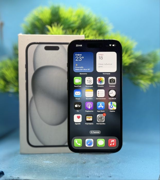 ГАРАНЦИОНЕН!!! Apple iPhone 15, 256GB, 5G, Black
