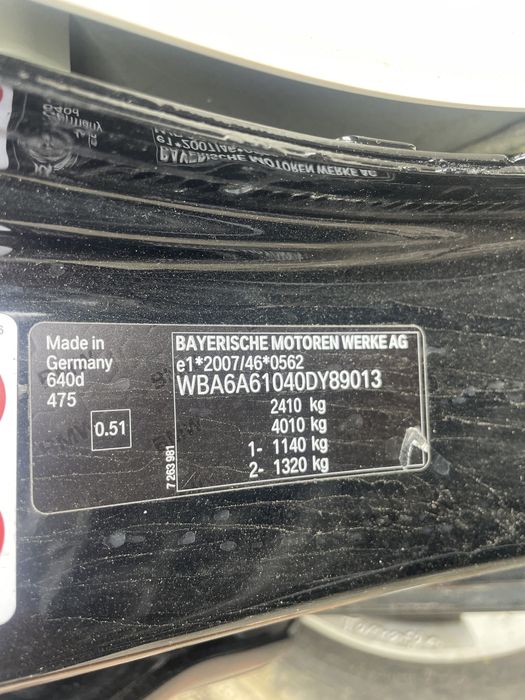 Bara spate , usa ,aripa spate stanga dreapta , haion bmw f12 f13 f06