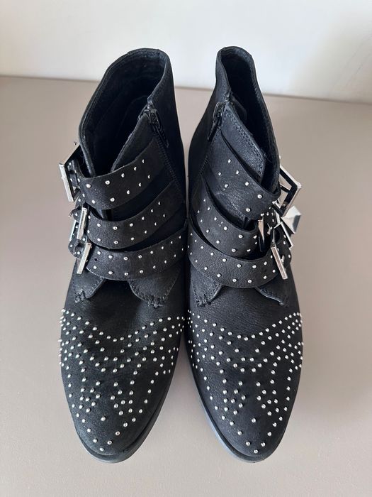 Botine cu tinte si catarame piele Office London