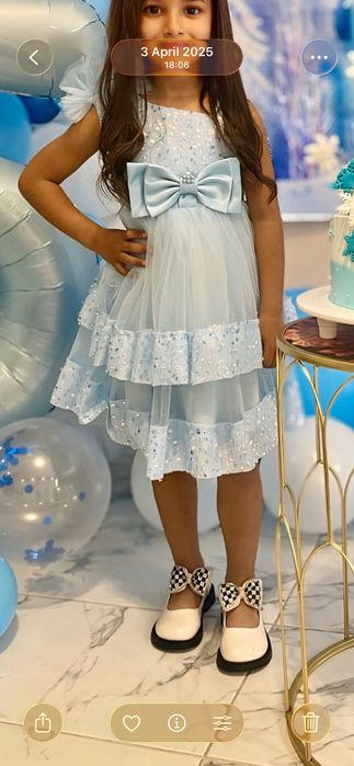 децка синя рокля в отлично състояние