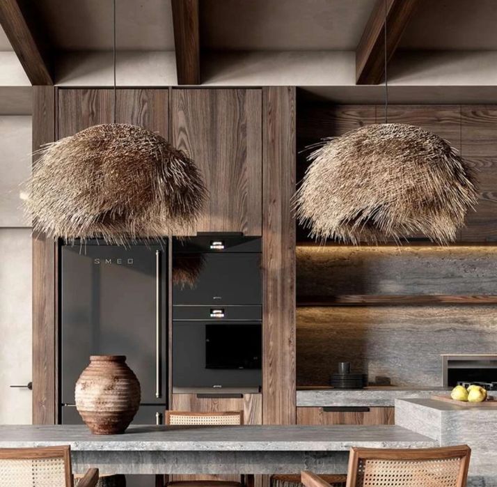 Люстра из ротанга