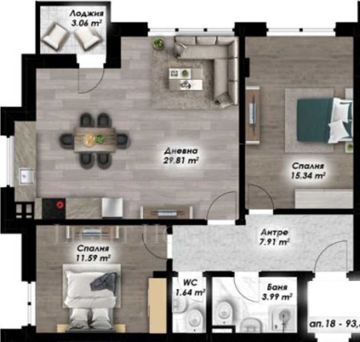 Продава се Тристаен апартамент в Пловдив, Остромила - 105 кв.м за 662 €/кв.м - Снимка #5