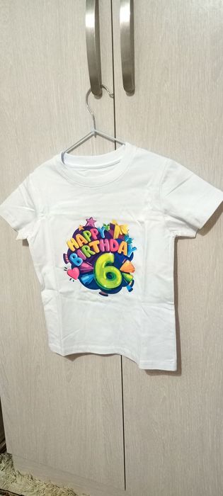 Футболка с Днём Рождения 6 лет