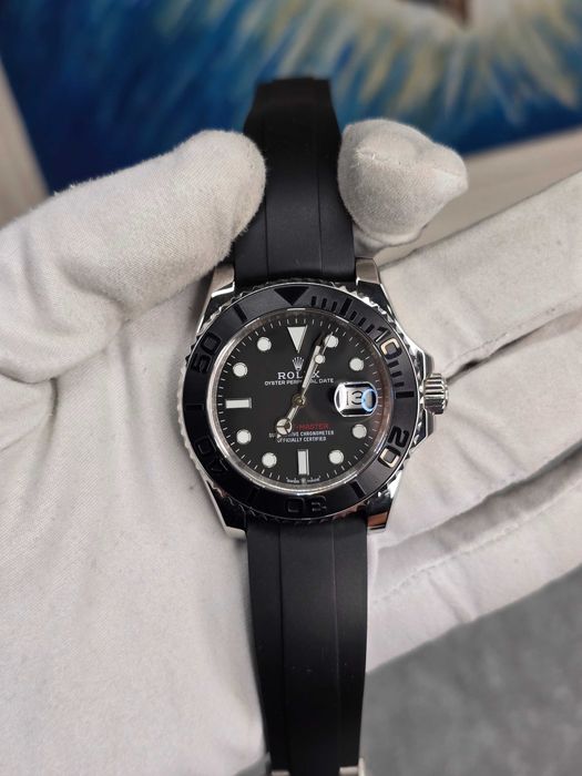 Rolex Yacht-Master White Gold Black Ceramic Black Dial Oysterflex 42mm