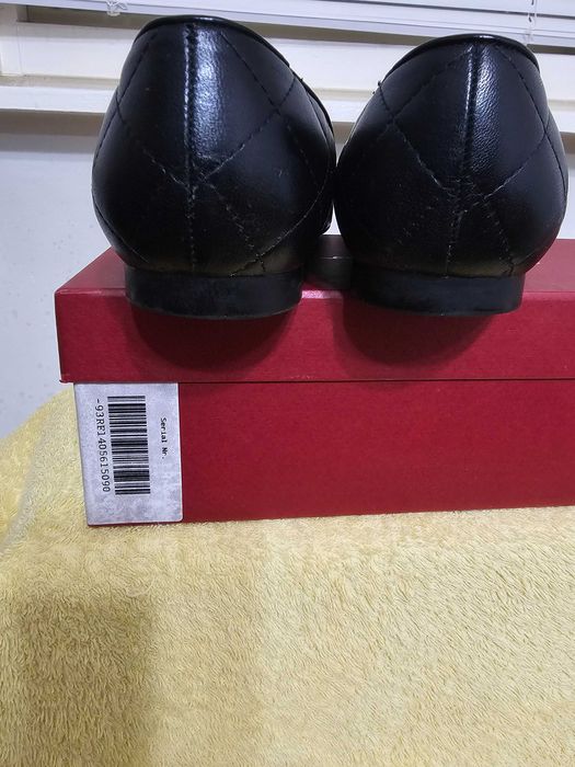 Balerini Salvatore Ferragamo – Piele Matlasată Neagră