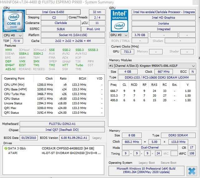Placa De Baza Fujitsu Esprimo P9900,Celsius W280,4xDDR3,Socket 1156