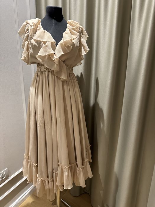 Rochie eleganta Crem  TGH Fashion S