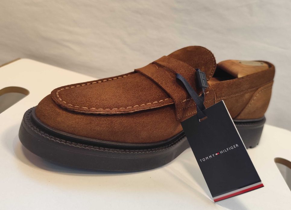 Pantofi loafer 40.5 41 penny Tomy Hilfiger NOI piele naturala moale
