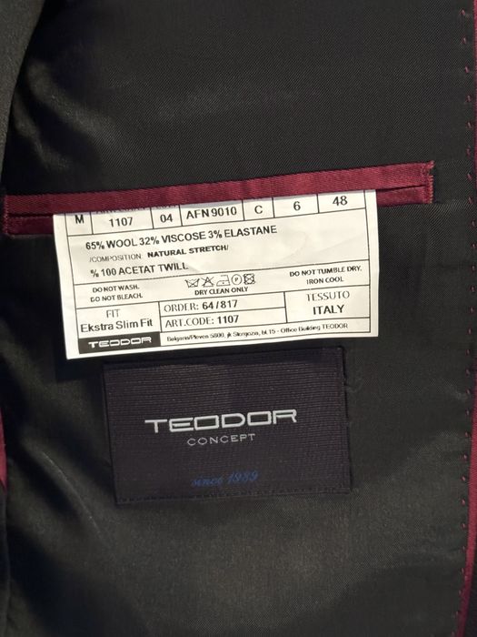 Мъжко Сако Teodor 48 M Черно