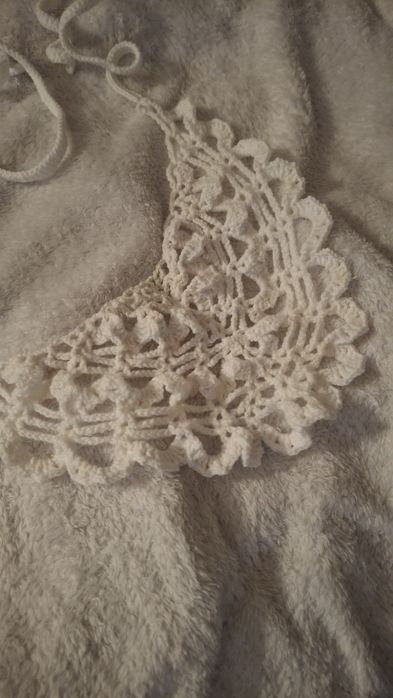 Accesoriu croșetat pentru talie / Bandană - batistă dantelată