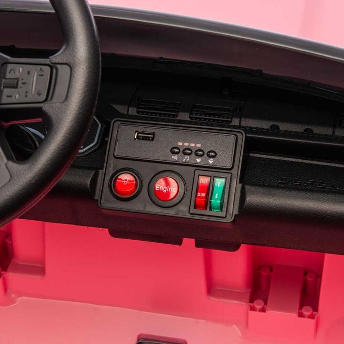 Masinuta electrica pentru copii Land Rover Defender Octa Negru, CADOU Nr personalizat cu numele copilului