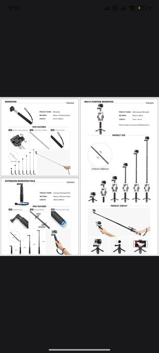 Набор креплений для камер GoPro