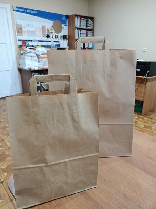 Крафт пакет с ручками