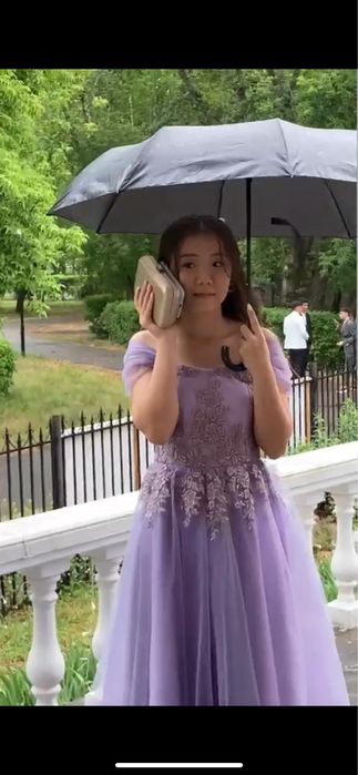 Сиреневое платье на выпускной