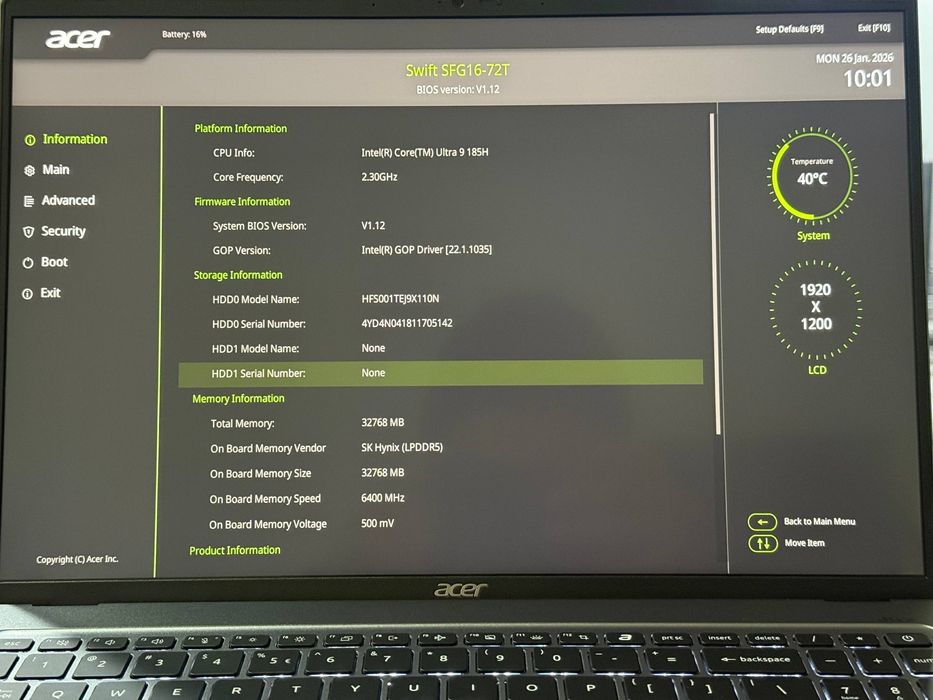 Ноутбук энг охирги авлод Ultra 9