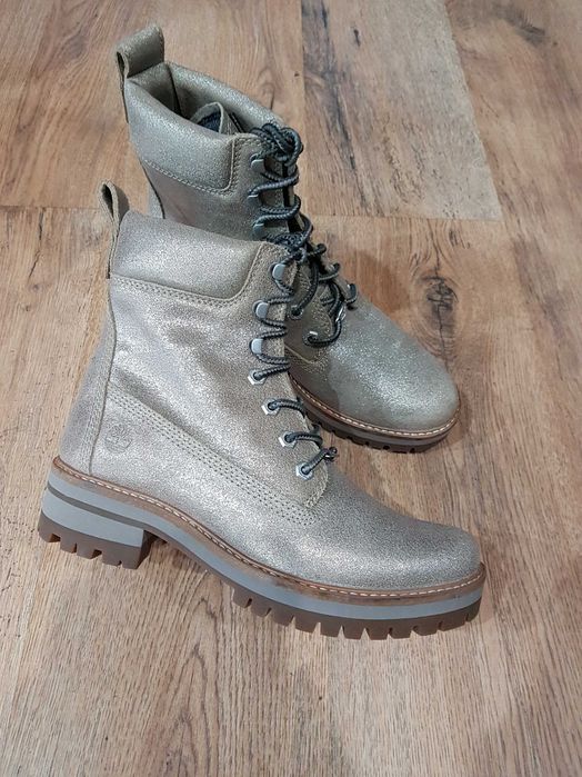 Superbe ghete dama TIMBERLAND EarthKeepers originale noi ed.limitata piele naturala metalizata marime 41