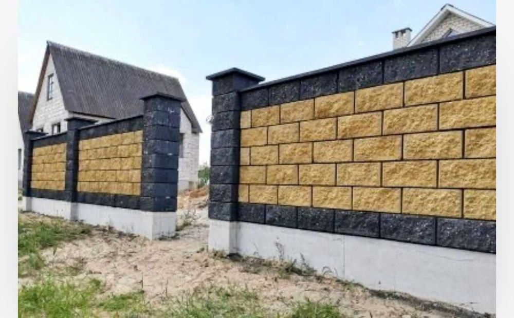 Рванный шлакоблок. Декоративные 340тг