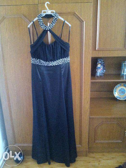 Rochie superba neagra cu perle