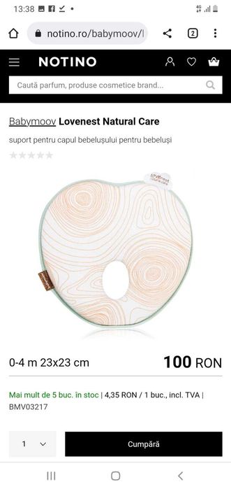 Perna ergonomica Lovenest natural care bebelusi