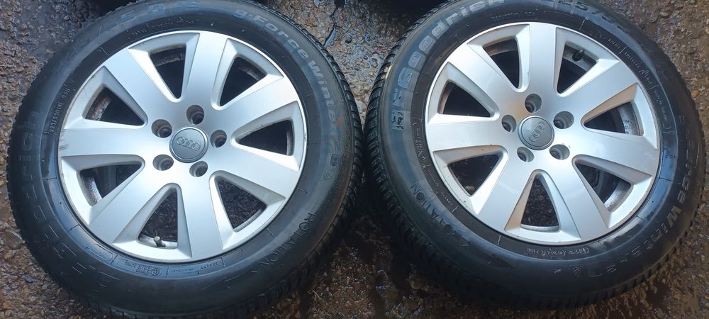 Продавам гуми с джанти 5х112 16цола,за wv audi.