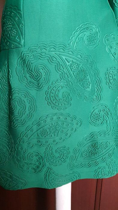 Rochie verde midi neopren