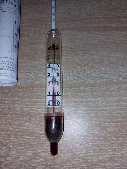Спиртомер 35 До 70 %, С Вграден RL Термометър 0 До 40 Градуса,20200160