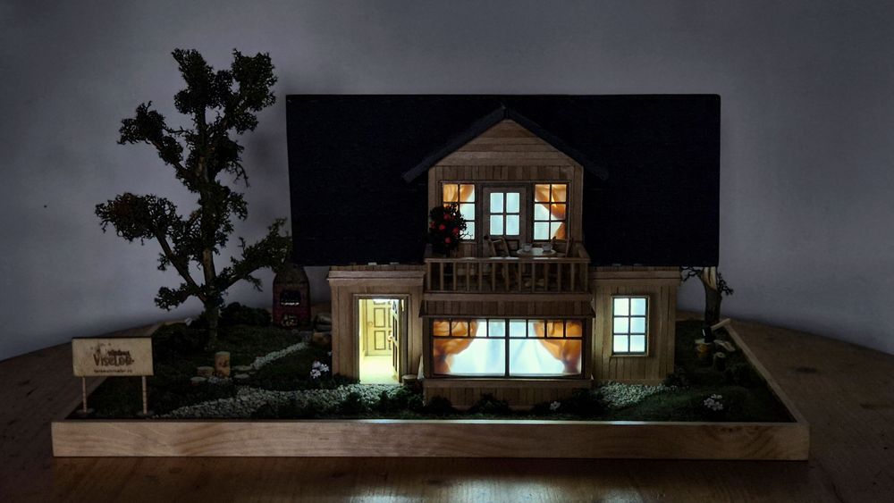 Casuta Taramul Viselor miniatura handmade