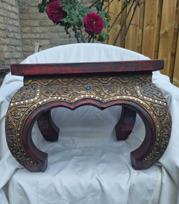 Антична маса за опиум. Махагон.