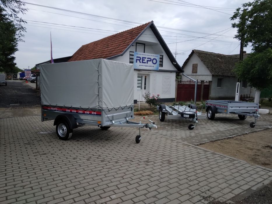Remorca Repo RDS+Prelata 2,4x1,25m Basculabila 750kg