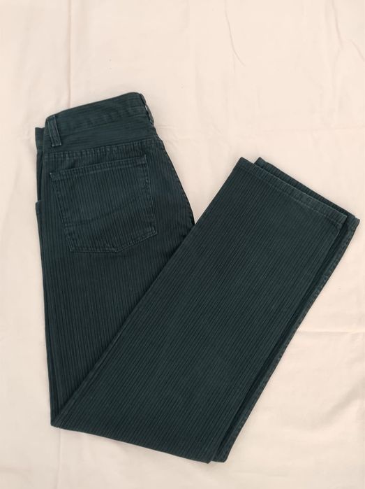 Pantaloni bărbați bumbac raiați negri