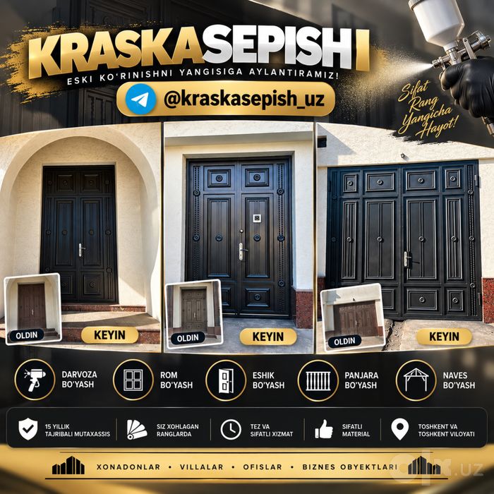 Kraska Sepish Rom bo’yash xizmati