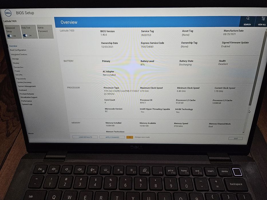 Dell Latitude 7420 i7-1165G7 16gb ram 512 ssd