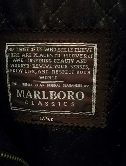 Geaca piele bivol originala Marlboro Classic L/50/52 barbati