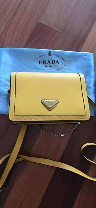 Prada geanta piele, galbena