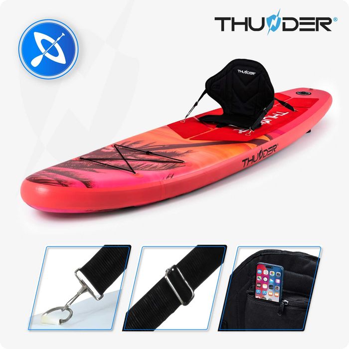 Placa Stand Up Paddle ISLE 320 cm + Scaun Caiac Noua, Sigilata Set Complet